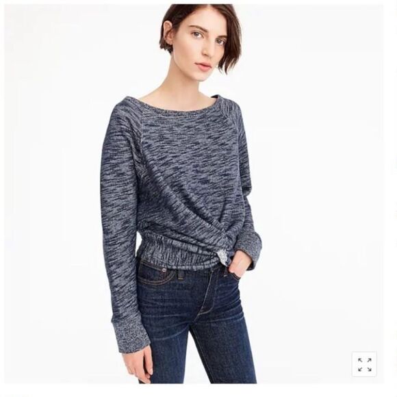 J. Crew Tops - J.Crew twist front crewneck sweatshirt. XXS
